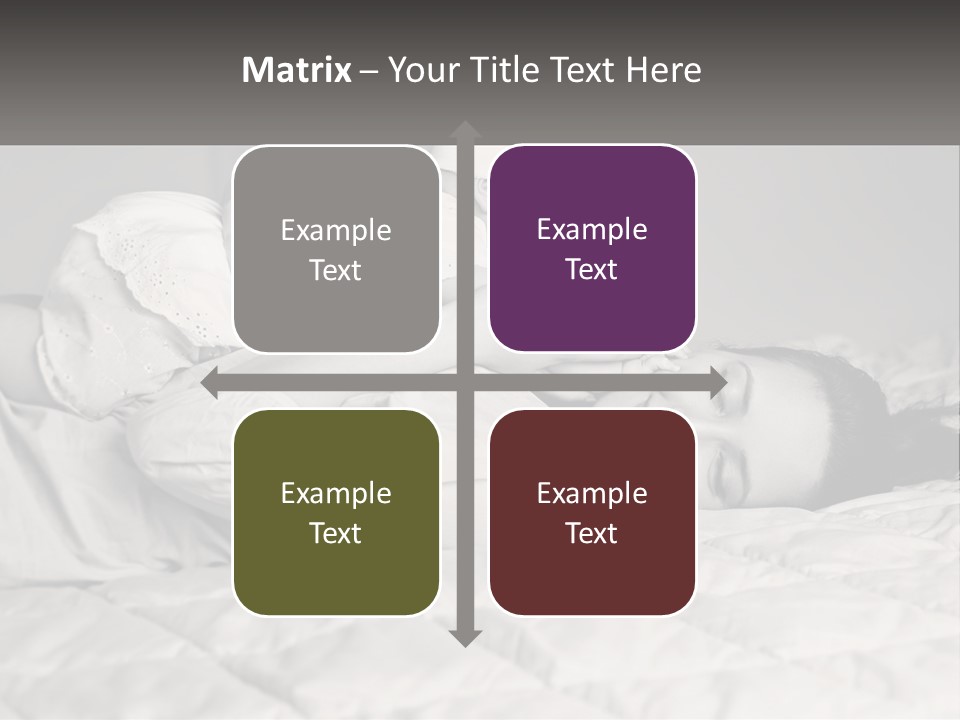 A Woman Laying On Top Of A Bed Holding A Baby PowerPoint Template