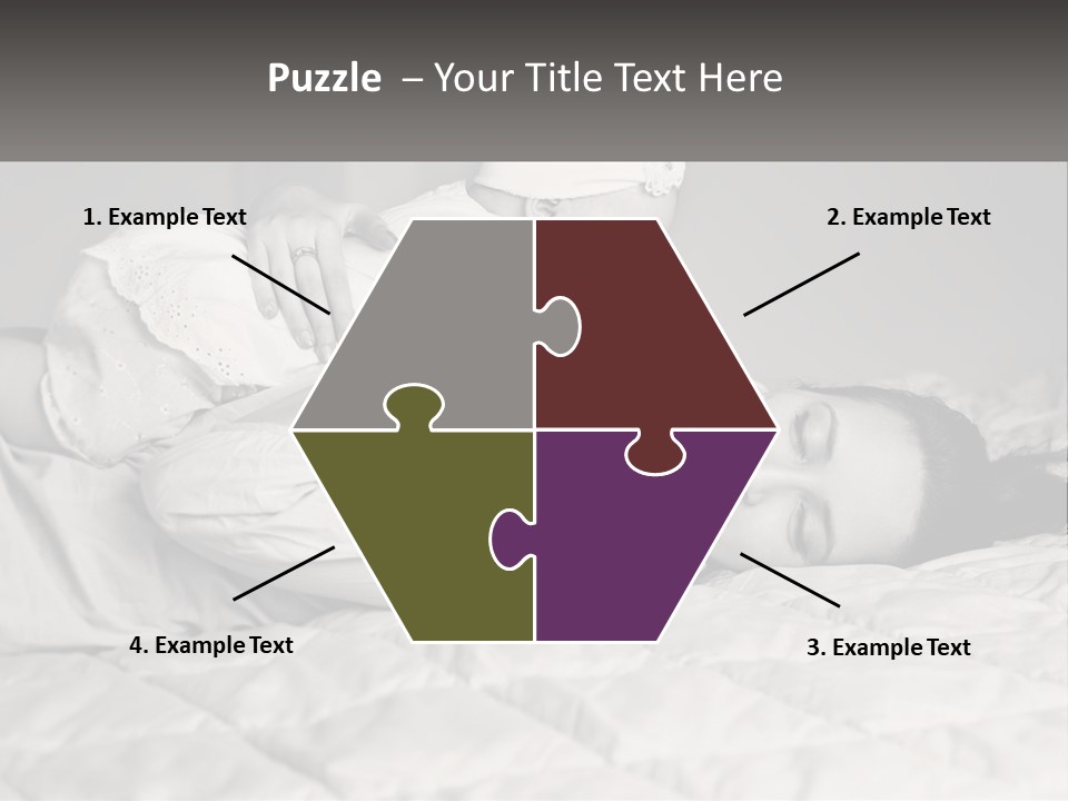 A Woman Laying On Top Of A Bed Holding A Baby PowerPoint Template