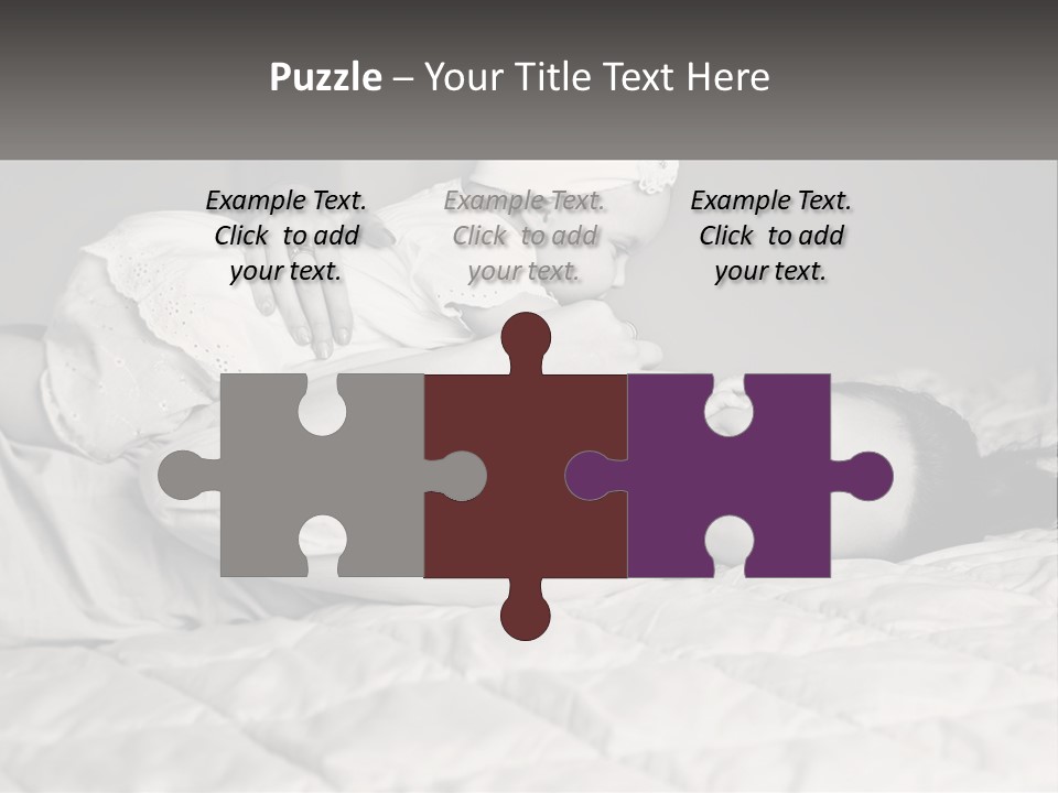 A Woman Laying On Top Of A Bed Holding A Baby PowerPoint Template