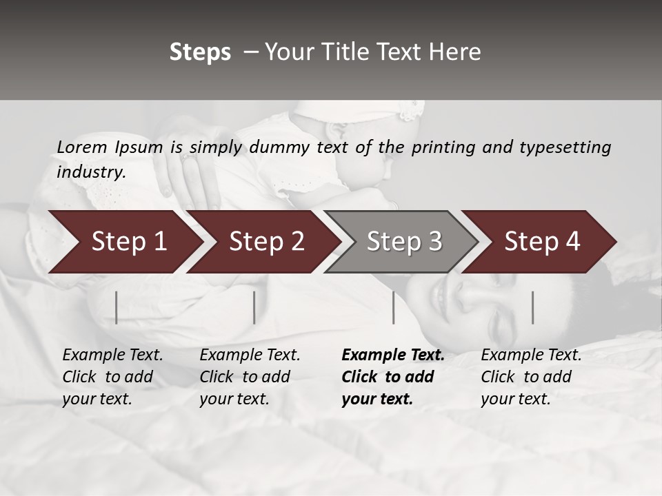 A Woman Laying On Top Of A Bed Holding A Baby PowerPoint Template