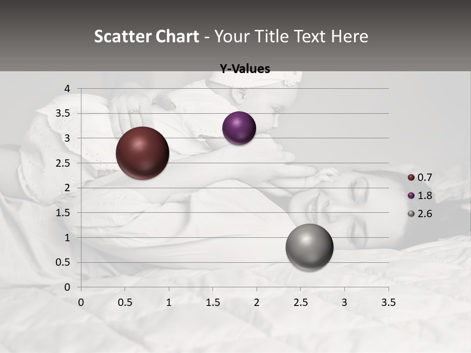 A Woman Laying On Top Of A Bed Holding A Baby PowerPoint Template