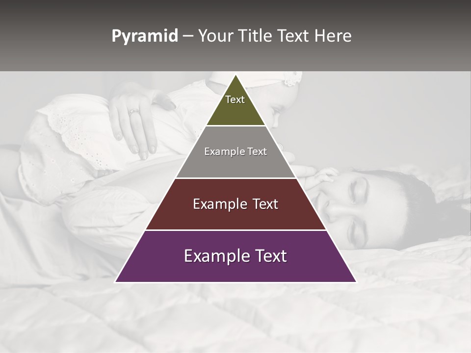 A Woman Laying On Top Of A Bed Holding A Baby PowerPoint Template