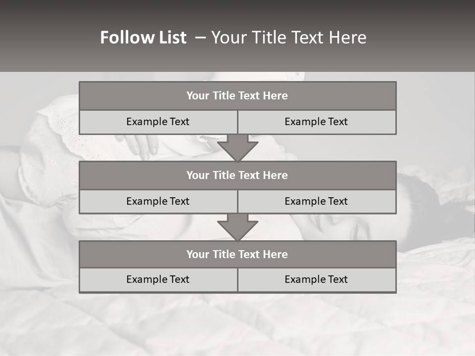 A Woman Laying On Top Of A Bed Holding A Baby PowerPoint Template