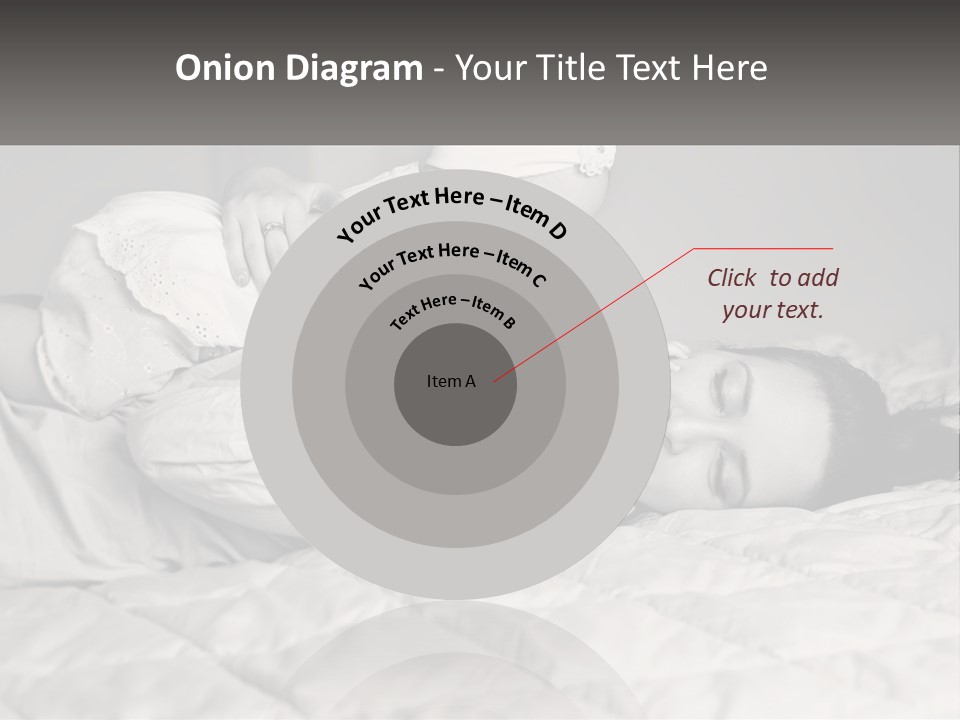 A Woman Laying On Top Of A Bed Holding A Baby PowerPoint Template