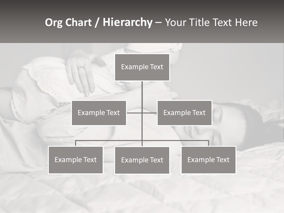 A Woman Laying On Top Of A Bed Holding A Baby PowerPoint Template