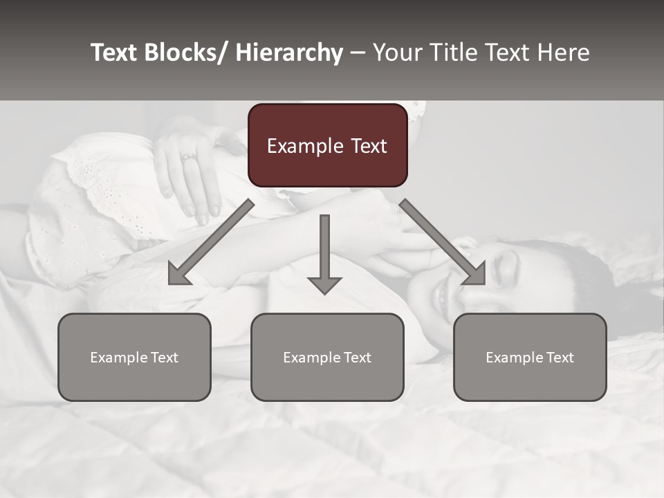 A Woman Laying On Top Of A Bed Holding A Baby PowerPoint Template