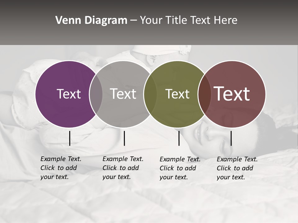 A Woman Laying On Top Of A Bed Holding A Baby PowerPoint Template