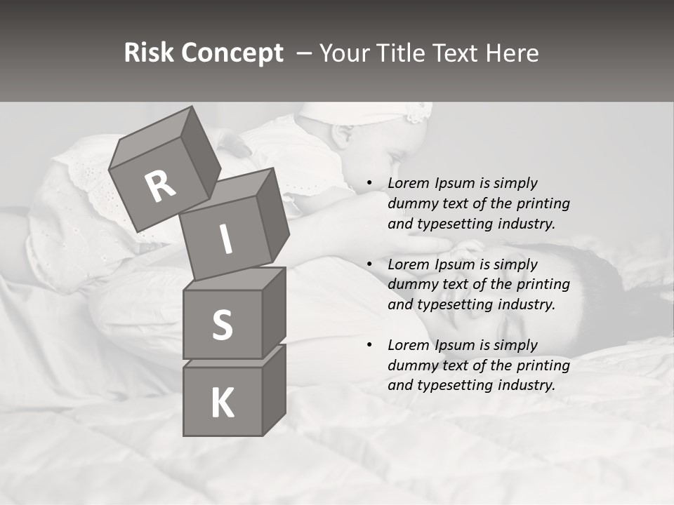 A Woman Laying On Top Of A Bed Holding A Baby PowerPoint Template