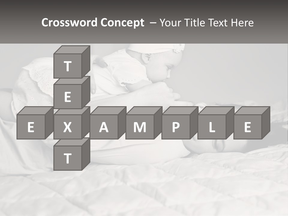 A Woman Laying On Top Of A Bed Holding A Baby PowerPoint Template