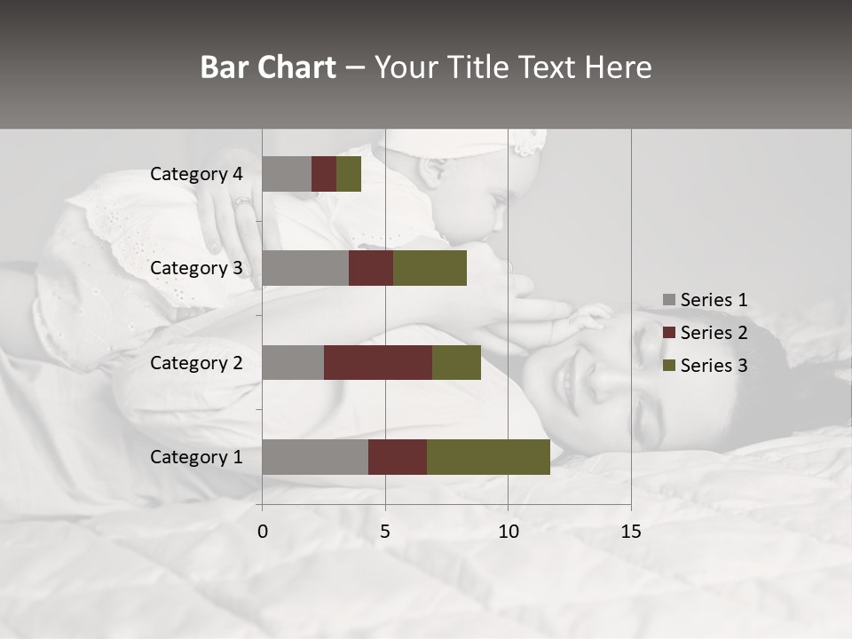 A Woman Laying On Top Of A Bed Holding A Baby PowerPoint Template