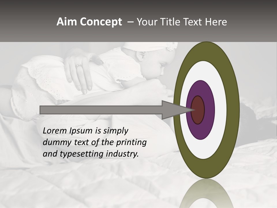 A Woman Laying On Top Of A Bed Holding A Baby PowerPoint Template