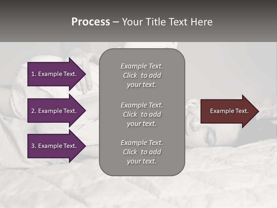 A Woman Laying On Top Of A Bed Holding A Baby PowerPoint Template