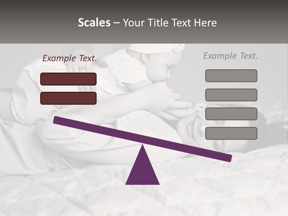 A Woman Laying On Top Of A Bed Holding A Baby PowerPoint Template