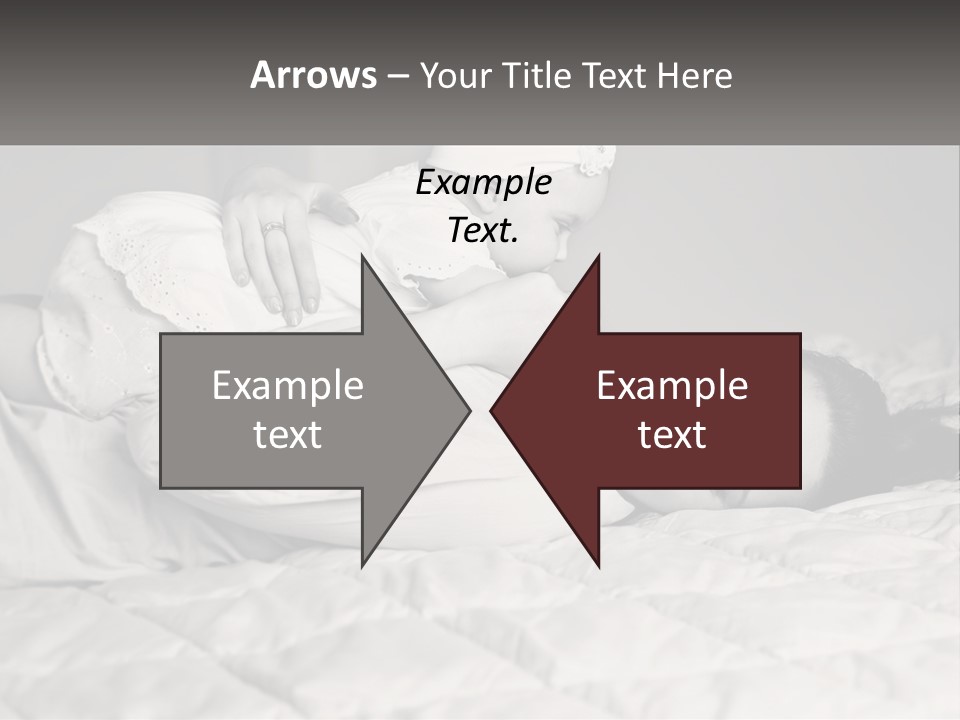 A Woman Laying On Top Of A Bed Holding A Baby PowerPoint Template