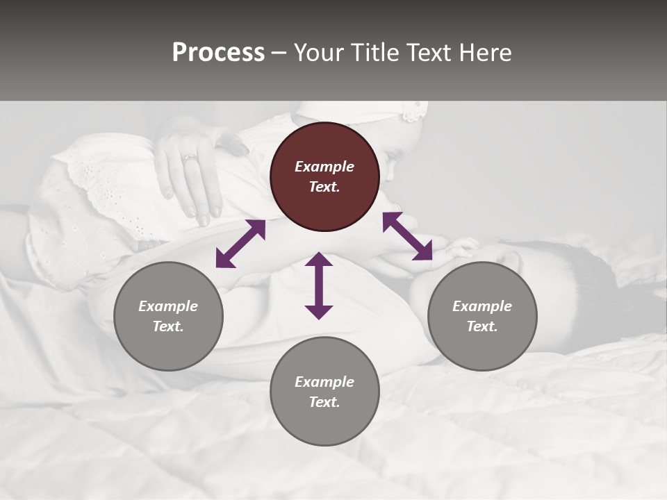 A Woman Laying On Top Of A Bed Holding A Baby PowerPoint Template