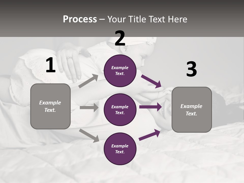 A Woman Laying On Top Of A Bed Holding A Baby PowerPoint Template