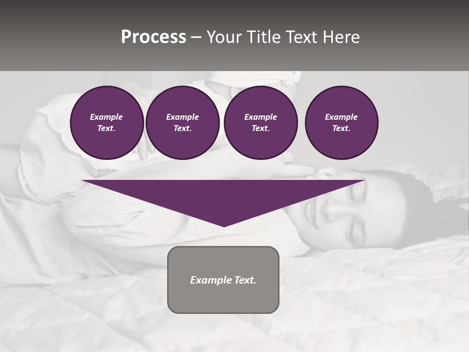 A Woman Laying On Top Of A Bed Holding A Baby PowerPoint Template
