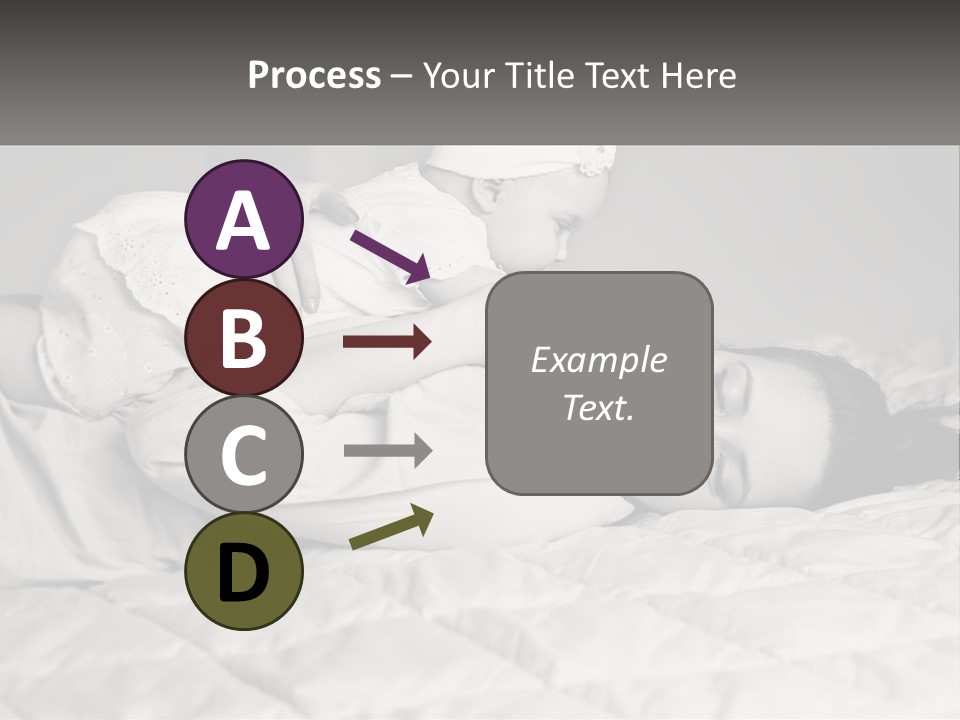 A Woman Laying On Top Of A Bed Holding A Baby PowerPoint Template