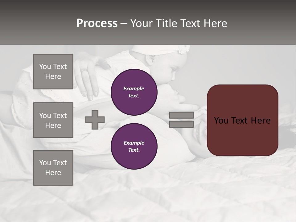 A Woman Laying On Top Of A Bed Holding A Baby PowerPoint Template