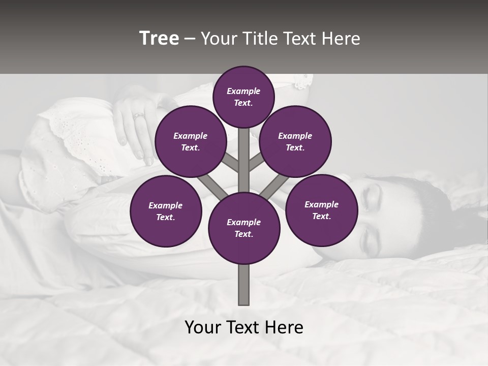 A Woman Laying On Top Of A Bed Holding A Baby PowerPoint Template