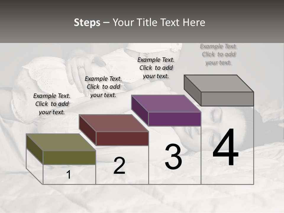 A Woman Laying On Top Of A Bed Holding A Baby PowerPoint Template