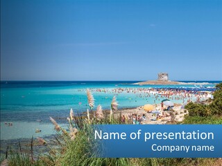 A Large Body Of Water With People In It PowerPoint Template
