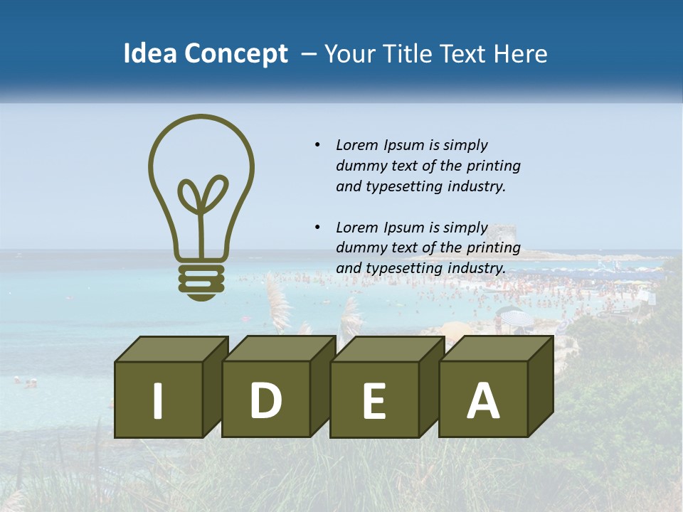 A Large Body Of Water With People In It PowerPoint Template