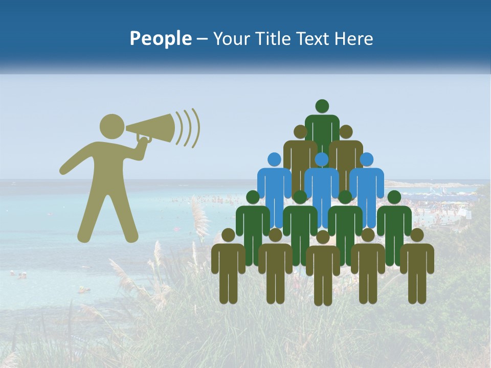 A Large Body Of Water With People In It PowerPoint Template