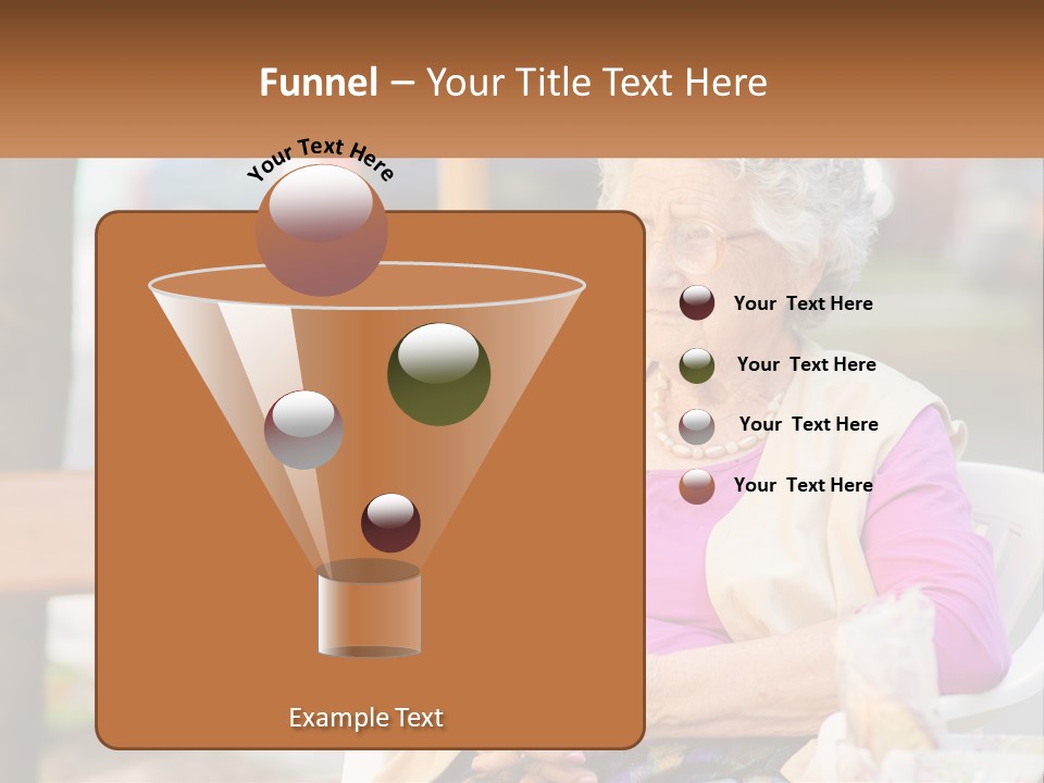 A Woman Sitting On A Bench With Her Hands Folded PowerPoint Template