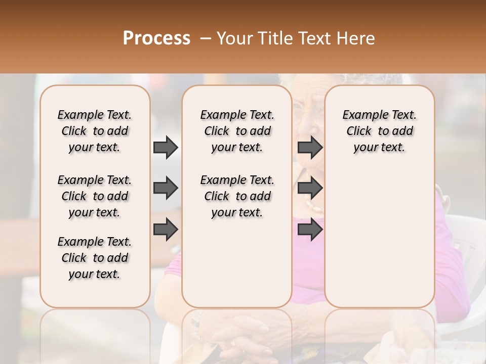 A Woman Sitting On A Bench With Her Hands Folded PowerPoint Template