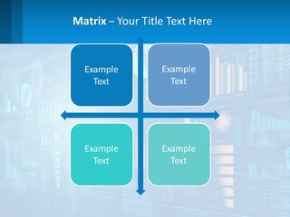 A Business Presentation With A Blue Background PowerPoint Template