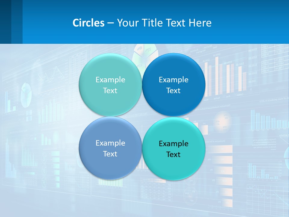 A Business Presentation With A Blue Background PowerPoint Template