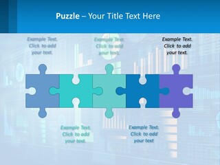 A Business Presentation With A Blue Background PowerPoint Template