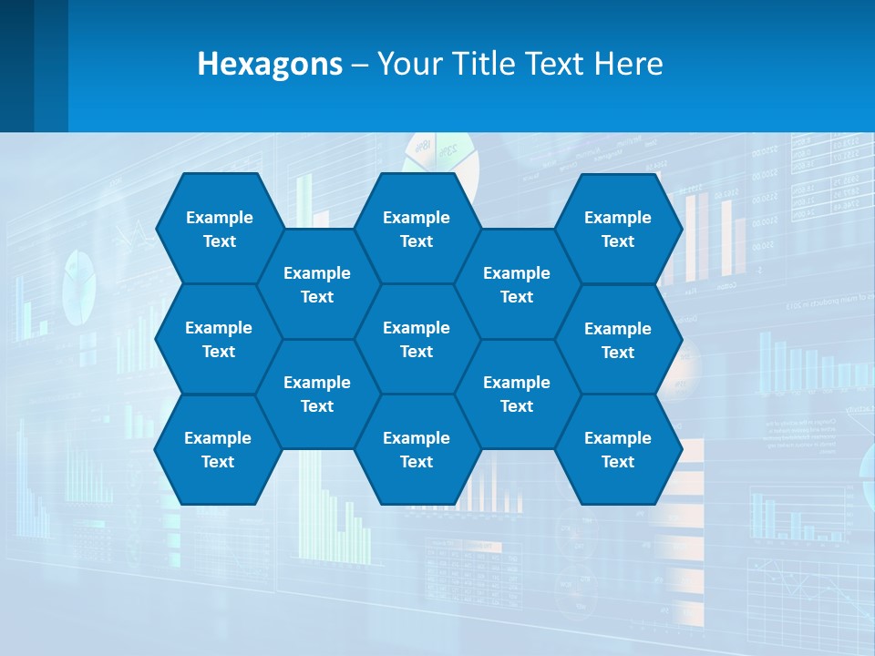 A Business Presentation With A Blue Background PowerPoint Template