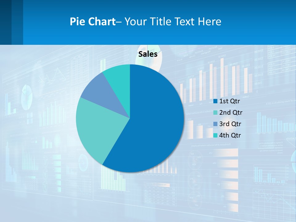 A Business Presentation With A Blue Background PowerPoint Template
