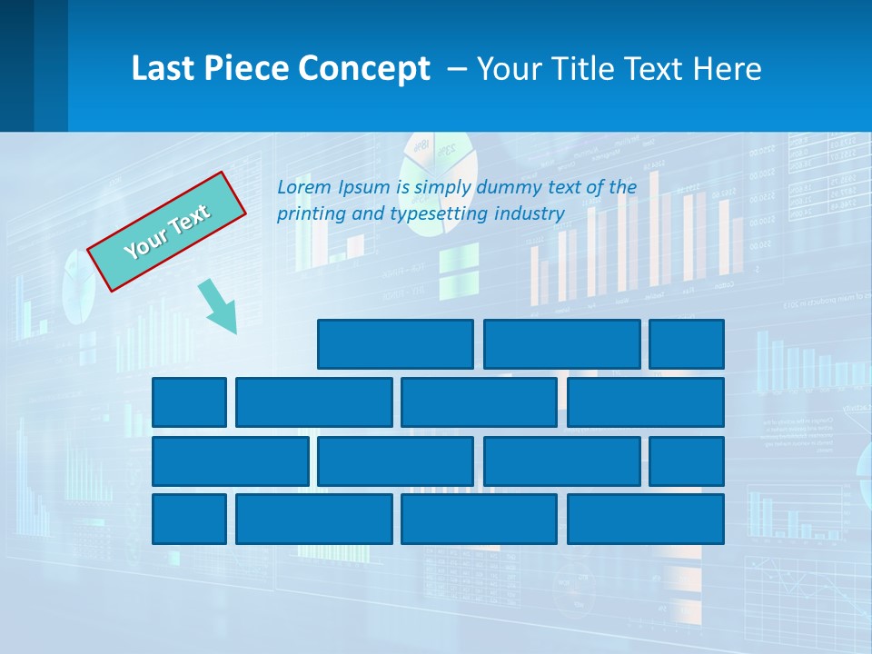 A Business Presentation With A Blue Background PowerPoint Template