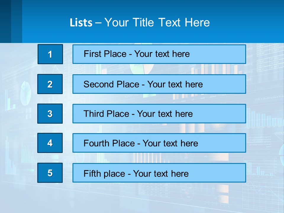 A Business Presentation With A Blue Background PowerPoint Template