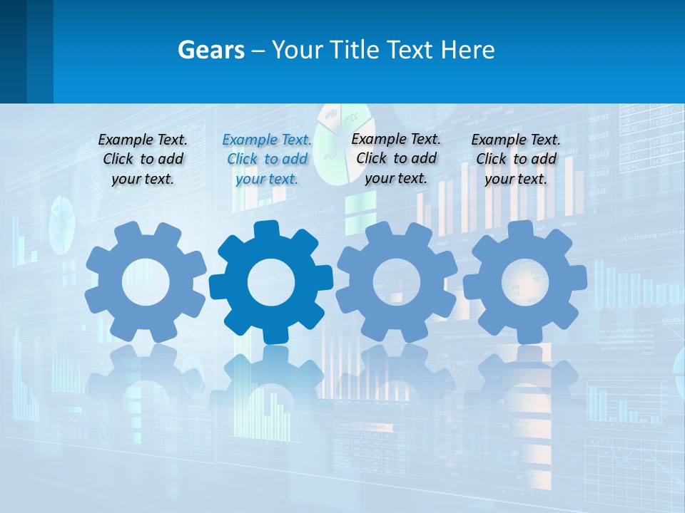 A Business Presentation With A Blue Background PowerPoint Template