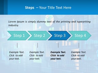 A Business Presentation With A Blue Background PowerPoint Template