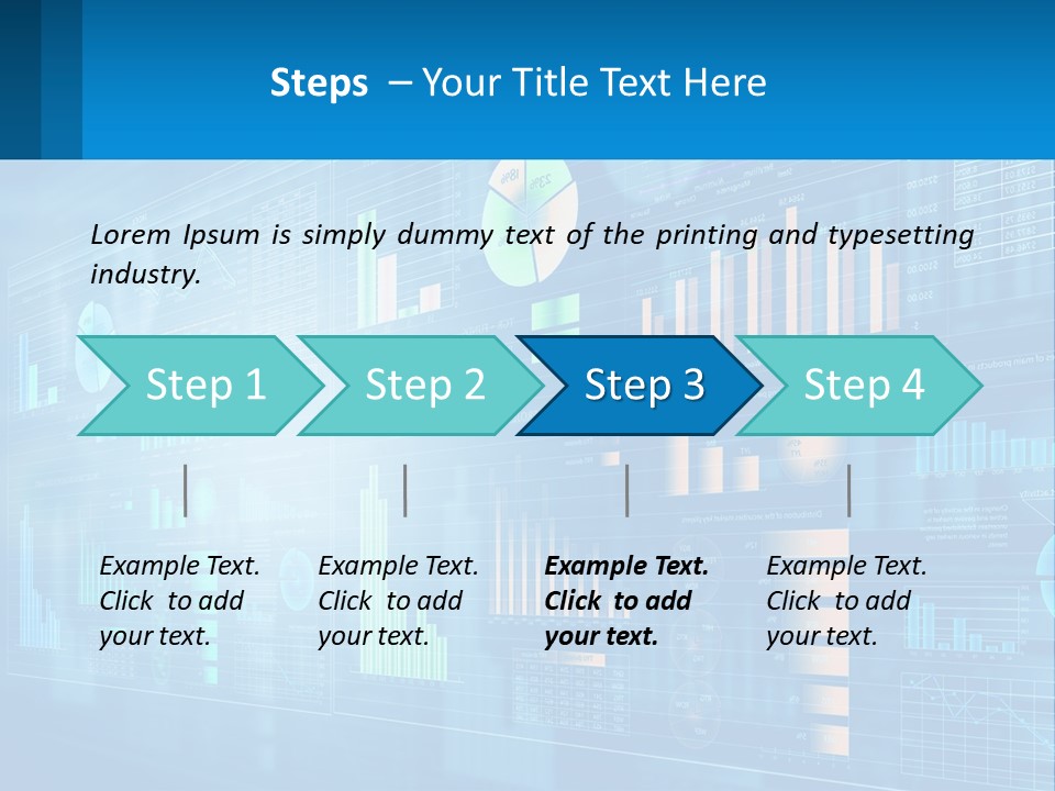 A Business Presentation With A Blue Background PowerPoint Template