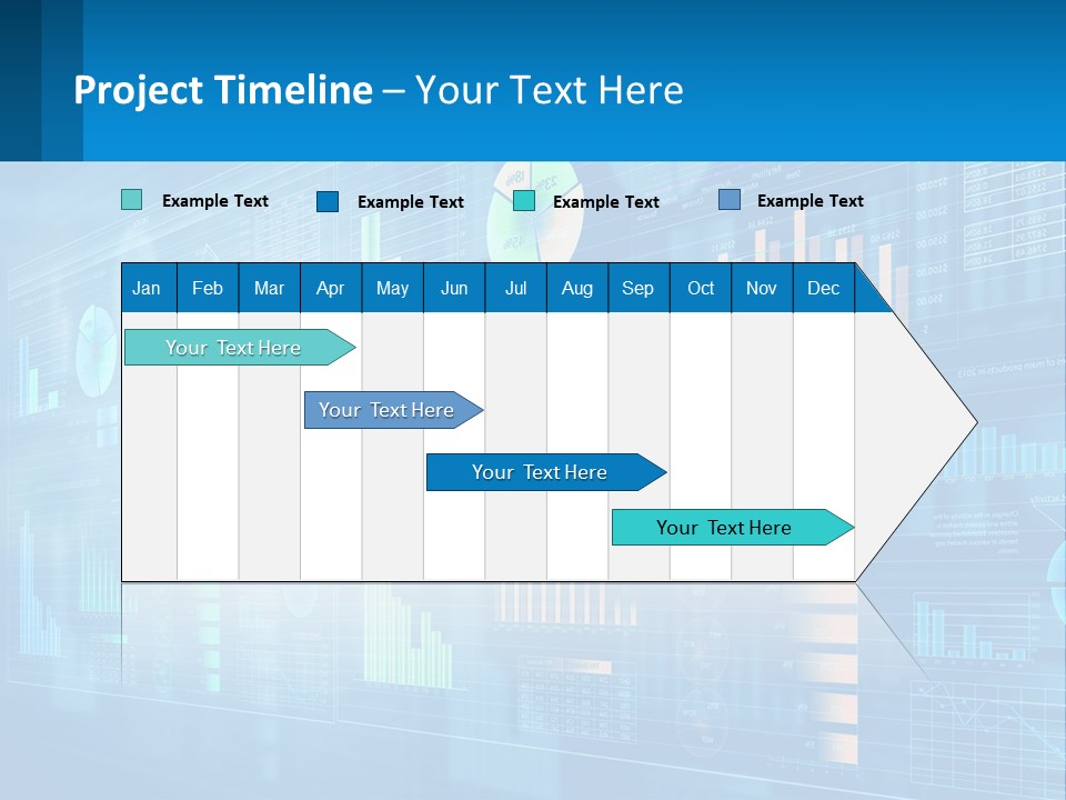 A Business Presentation With A Blue Background PowerPoint Template