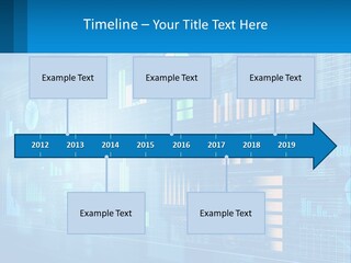 A Business Presentation With A Blue Background PowerPoint Template