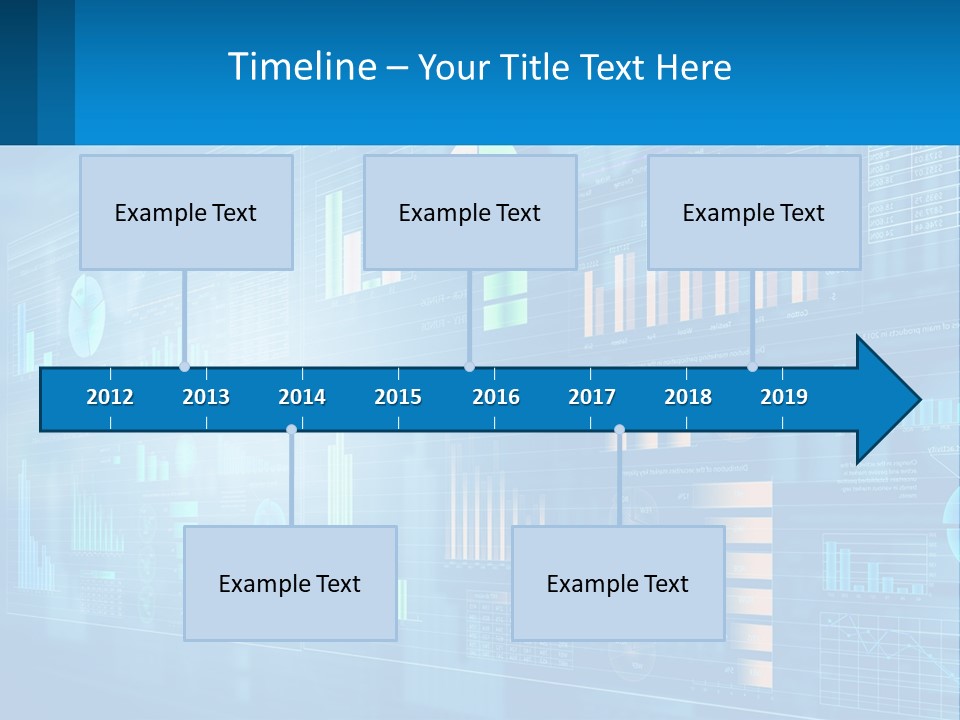 A Business Presentation With A Blue Background PowerPoint Template
