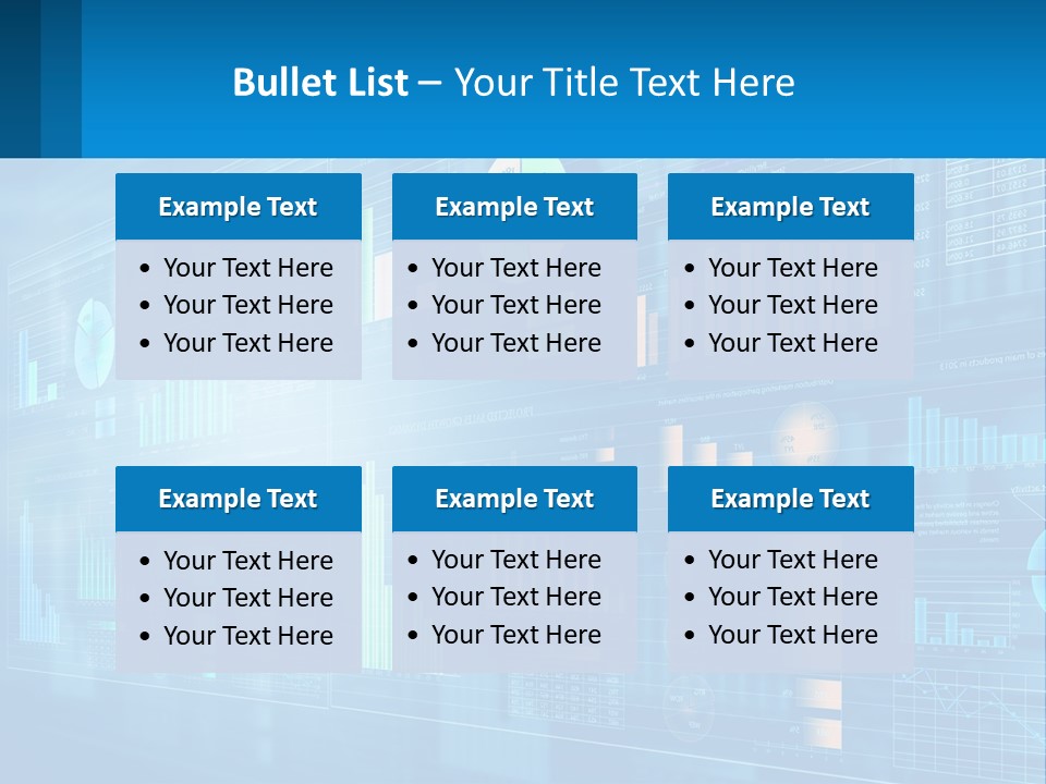 A Business Presentation With A Blue Background PowerPoint Template