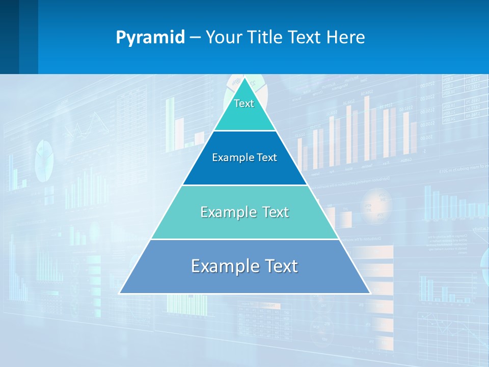 A Business Presentation With A Blue Background PowerPoint Template