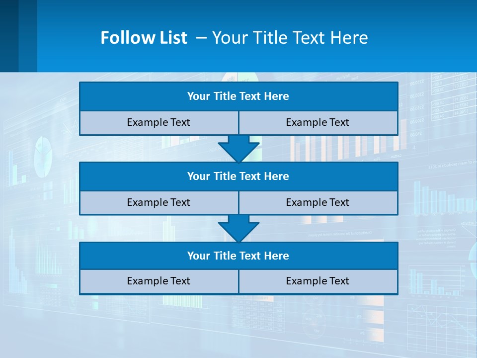 A Business Presentation With A Blue Background PowerPoint Template