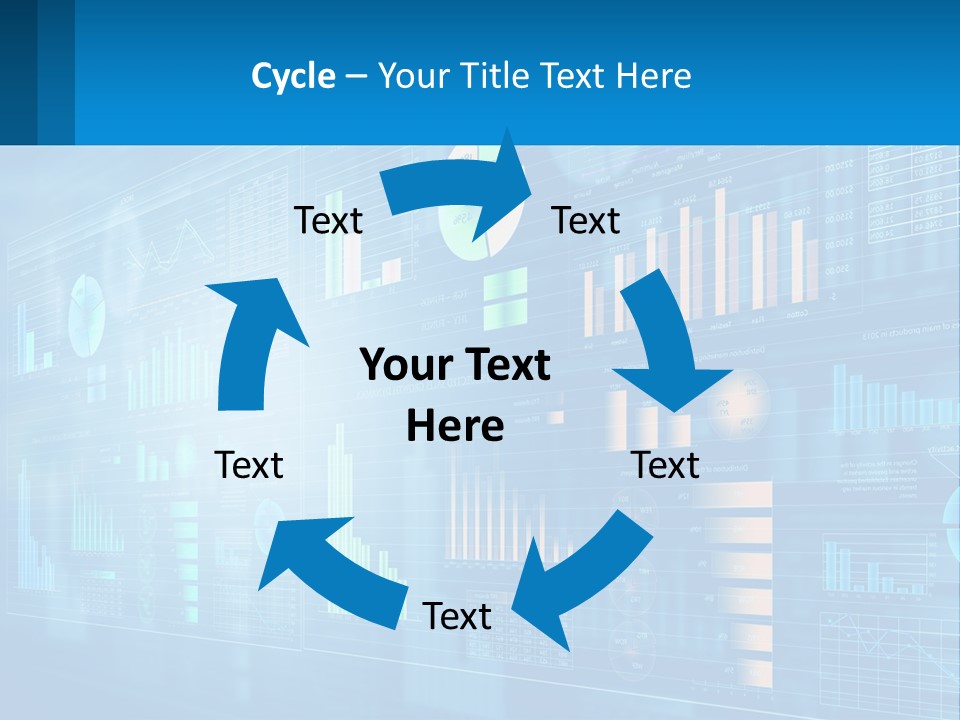 A Business Presentation With A Blue Background PowerPoint Template