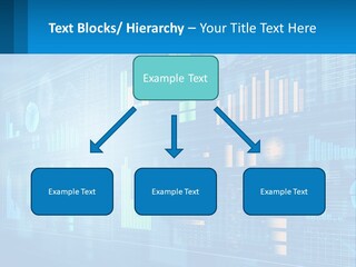 A Business Presentation With A Blue Background PowerPoint Template