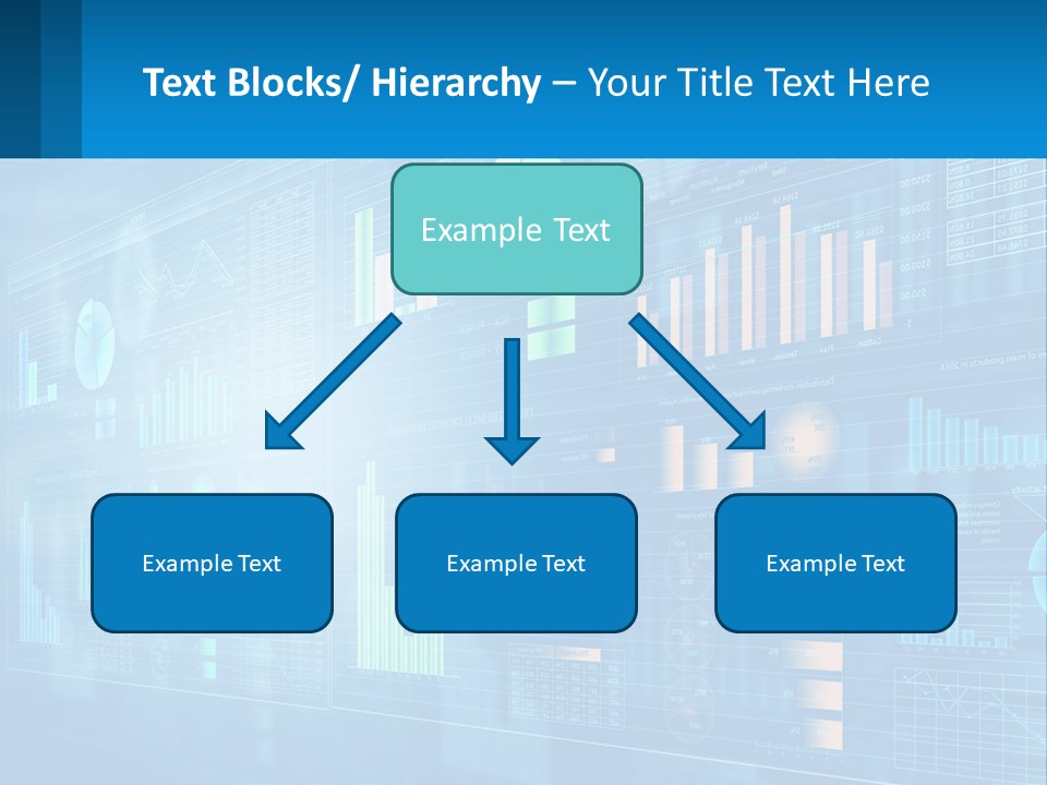 A Business Presentation With A Blue Background PowerPoint Template