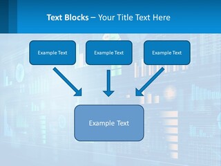 A Business Presentation With A Blue Background PowerPoint Template